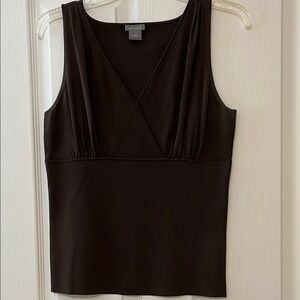 Ann Taylor Elegant Chocolate Brown Sleeveless Top
